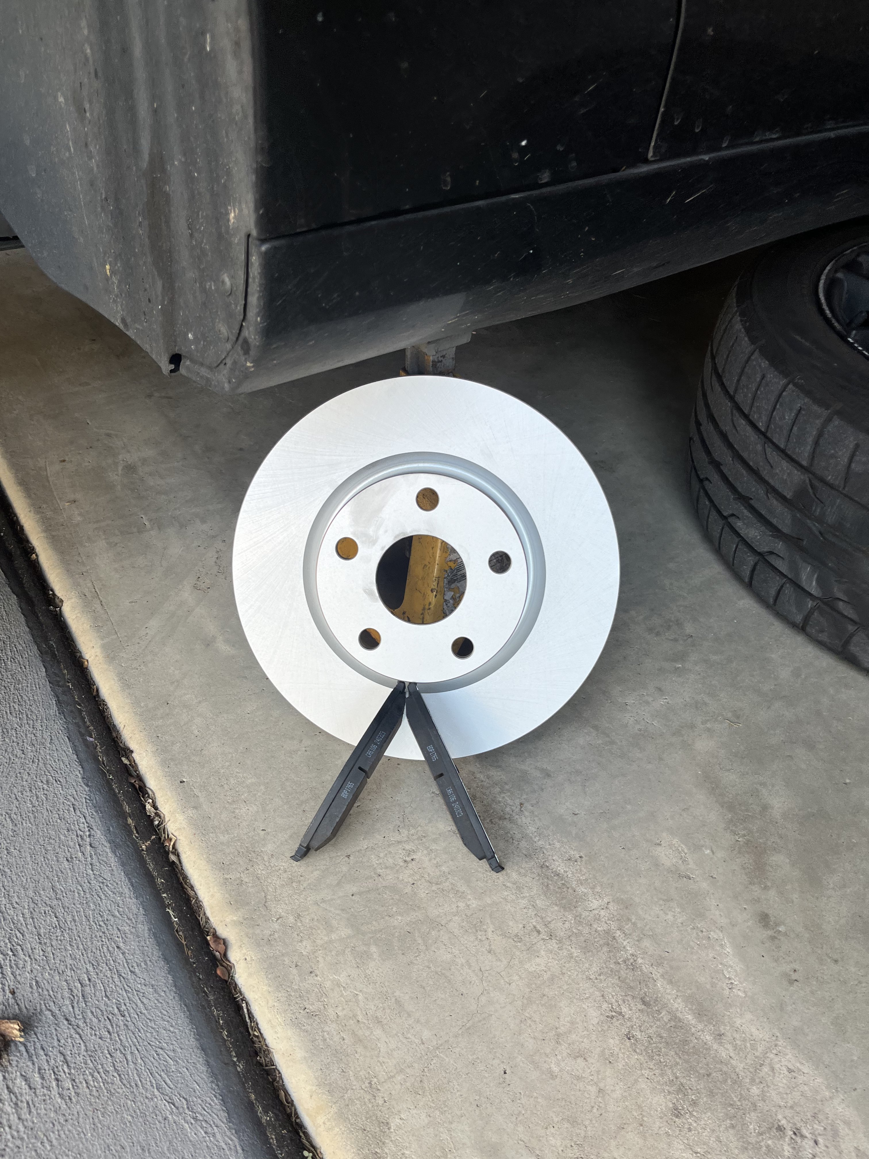 New brake rotor ready for installation